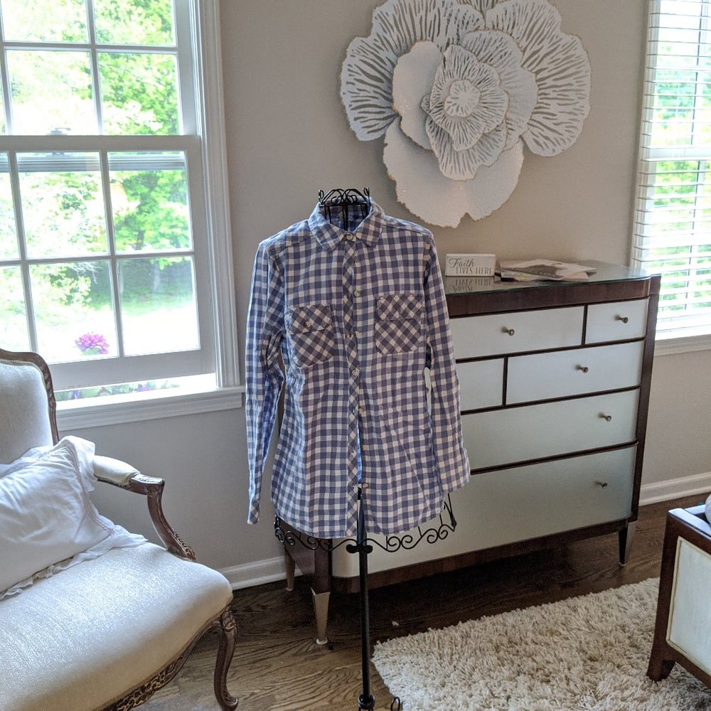 Set of 2 Blue Button Up Long Sleeves